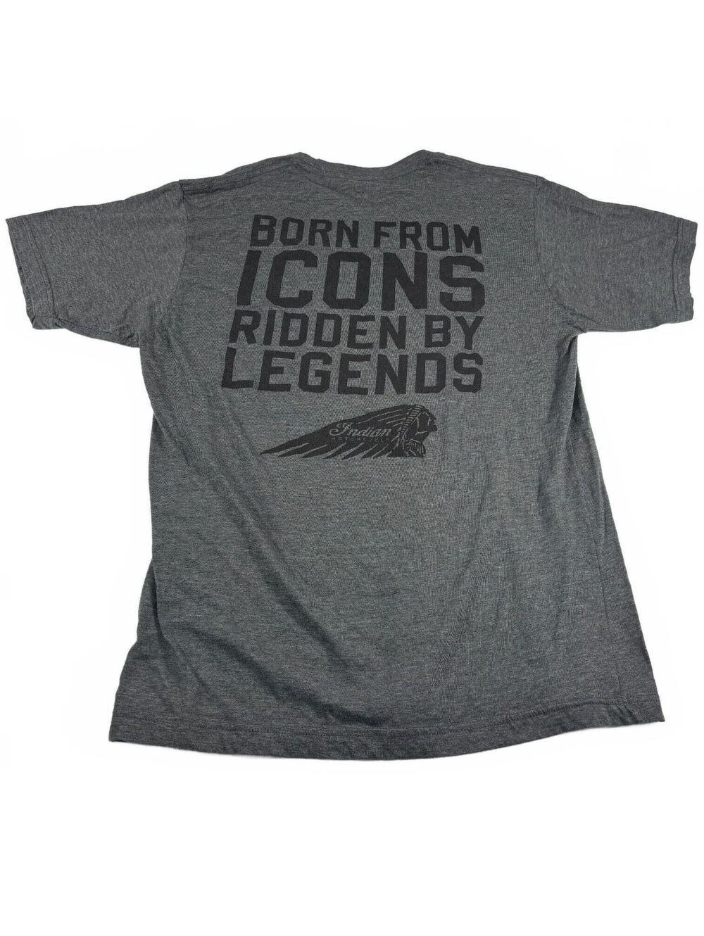 Indian Motorcycle Gray "Born From Legends" Short Sleeve T-Shirt  L